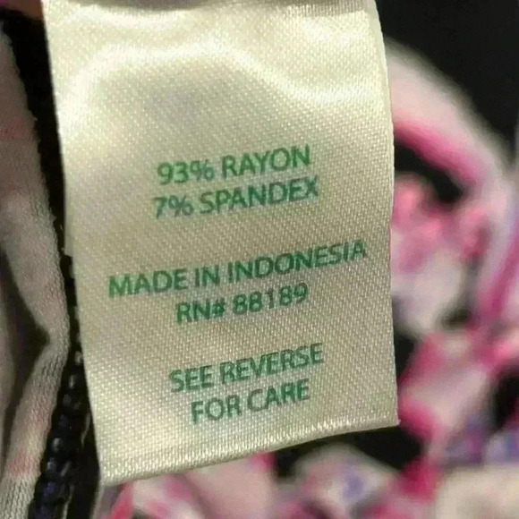 - Lilly Pulitzer Sophie Shift Dress Black Pink Floral Sz GIRLS (kids) 12-14 - Picture 5 of 5